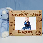 New Baby "Future All-Star" Personalized Wood Picture Frame